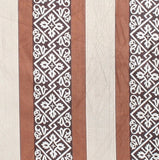 Fabutex Polyester Brown Striped Eyelet Window Curtain