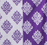Fabutex Polyester Purple Motif Eyelet Window Curtain