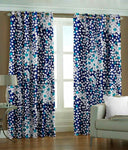 C.E Collection Polyester Multicolor Floral Eyelet Door Curtain