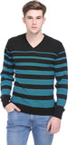 Club York Striped V-neck Casual Men's Sweater