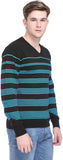 Club York Striped V-neck Casual Men's Sweater