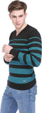 Club York Striped V-neck Casual Men's Sweater