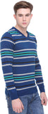 Club York Striped V-neck Casual Men's Sweater