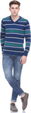 Club York Striped V-neck Casual Men's Sweater