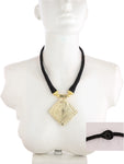 Voylla Yellow Gold Plated Fabric Necklace