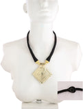 Voylla Yellow Gold Plated Fabric Necklace