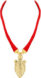 Voylla Yellow Gold Plated Fabric Necklace