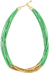 Voylla Yellow Gold Plated Fabric Necklace