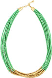Voylla Yellow Gold Plated Fabric Necklace