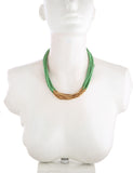 Voylla Yellow Gold Plated Fabric Necklace