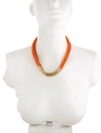 Voylla Yellow Gold Plated Fabric Necklace
