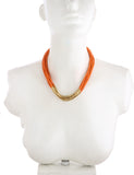 Voylla Yellow Gold Plated Fabric Necklace