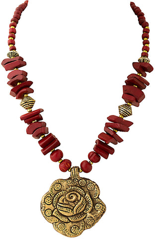 Voylla Yellow Gold Plated Alloy Necklace