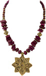 Voylla Yellow Gold Plated Alloy Necklace