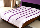 Sapatos Striped Single Duvet White & Purple