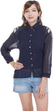 Dumdaar.Com Women's Self Design Casual Shirt