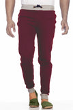 Demokrazy Solid Men's Maroon Track Pants
