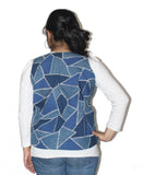 Lolaski Sleeveless Striped Women's, Girl's Denim Jacket