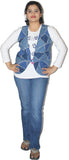 Lolaski Sleeveless Striped Women's, Girl's Denim Jacket