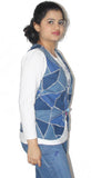 Lolaski Sleeveless Striped Women's, Girl's Denim Jacket