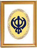 Diviniti DG 3 Khanda Sahib With Gold Plated Foil Wall Hanging Showpiece  -  32.5 cm