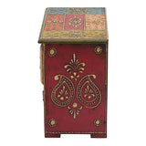 Recrafto Painted Four Drawer Box Makeup, Jewellery Vanity Jewellery