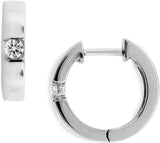 Deben & Hill Love Forever Swarovski Crystal Sterling Silver Hoop Earring