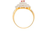 WhiteGems Appealing Damtshaa Gold Diamond 18 K Ring