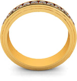 WhiteGems Mia Band Gold Diamond 18 K Ring