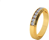 WhiteGems Mia Band Gold Diamond 18 K Ring