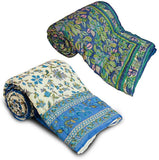 Home India Abstract Double Quilts & Comforters Blue
