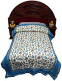 Home India Abstract Double Quilts & Comforters Blue