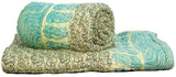 Textile India Paisley Double Quilts & Comforters Green