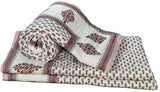 Textile India Floral Single Quilts & Comforters Brown