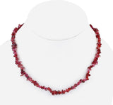 Indigocart Garnet Metal Necklace