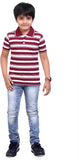 Dongli Striped Baby Boy's Polo Neck T-Shirt