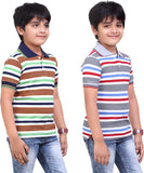 Dongli Striped Baby Boy's Polo Neck T-Shirt