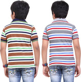 Dongli Striped Baby Boy's Polo Neck T-Shirt