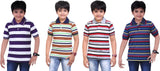 Dongli Striped Baby Boy's Polo Neck T-Shirt
