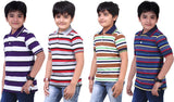 Dongli Striped Baby Boy's Polo Neck T-Shirt