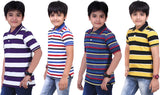Dongli Striped Baby Boy's Polo Neck T-Shirt