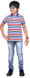 Dongli Striped Baby Boy's Polo Neck T-Shirt