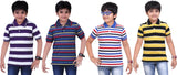 Dongli Striped Baby Boy's Polo Neck T-Shirt