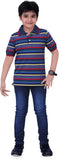 Dongli Striped Baby Boy's Polo Neck T-Shirt