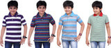 Dongli Striped Baby Boy's Polo Neck T-Shirt