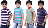Dongli Striped Baby Boy's Polo Neck T-Shirt