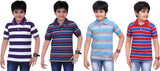 Dongli Striped Baby Boy's Polo Neck T-Shirt