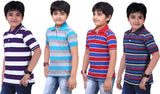 Dongli Striped Baby Boy's Polo Neck T-Shirt