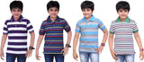 dongli Striped Baby Boy's Polo Neck T-Shirt
