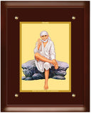 Diviniti MDF Color Religious Wall Hanging Size 4 Sai Baba Showpiece  -  36.4 cm